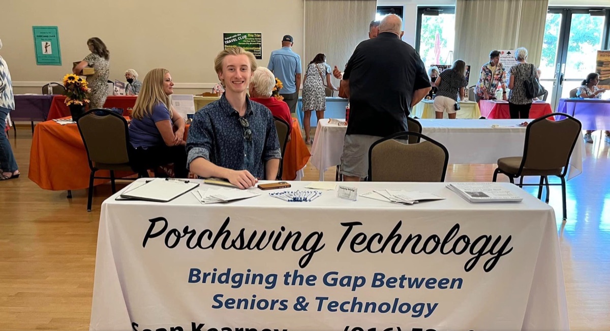 At a community event